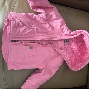Carhartt Pink Sherpa-Lined Hoodie